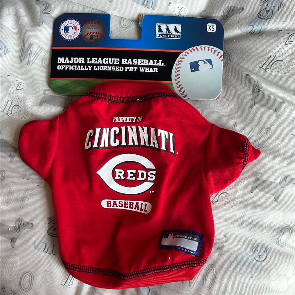 Pets First “Cincinnati Reds Dog Jersey” - Red, white & black (New w/Tag)
